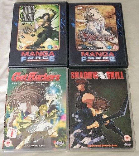 Manga anime dvds - 4x, bundle