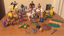 Vintage Plastic Die Cast Knights Horses Bundle Lot Timpo Britains S.P.A. Milano