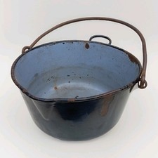 Vintage Enamel Jam Pan Rustic
