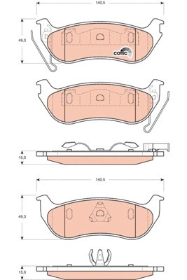 Rear brake pad - disc,