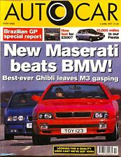 AUTOCAR MAGAZINE 02-APR-97 - BMW M3 E36, Maserati Ghibli, Fiat Bravo HGT, Soarer