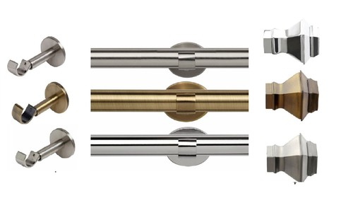 35mm eyelet metal curtain - metal, pole