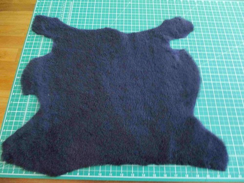 Dark blue short curly - short,