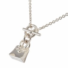 Hermes Birkin Amulet Necklace Pendant Silver Bag Motif Ag925 Women's HERMES