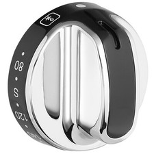 New World Cooker Main Oven Control Knob Silver & Black Temperature Dial