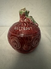 Vintage Sylvac Beetroot Lidded Face Ceramic Pot Jar No. 4553