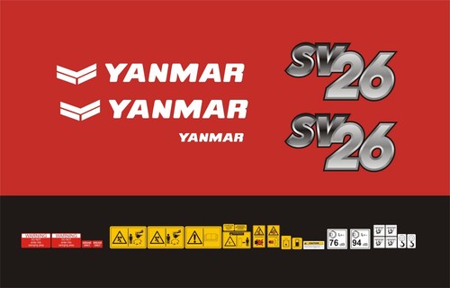 Yanmar sv26 mini digger decal - mini,