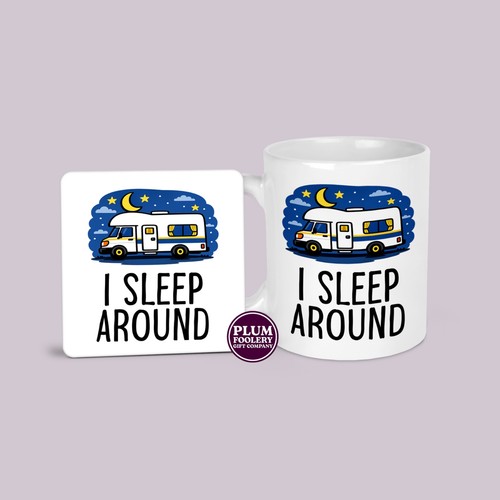 Sleep around mug coaster - sleep,