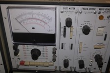 Audio sine generator ,  Distortion measuring meter and Frequency + volt meter