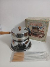 VINTAGE stainless Steel Fondue