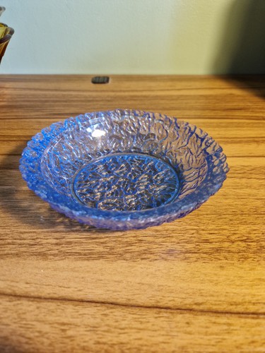 Vintage blue pressed glass - vintage,