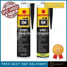 HOTSPOT BLACK BUFF FIRE CEMENT FOR BOILERS & STOVES HEAT RESISTANT 310ML NEW