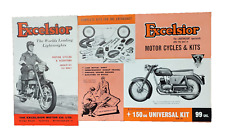 Excelsior Motorcycle Brochures x2 Original New Old Stock free UK Postage