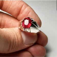Heated Ruby Gemstone with 925