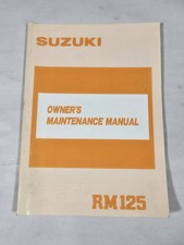 1989 Suzuki RM125 Owner's