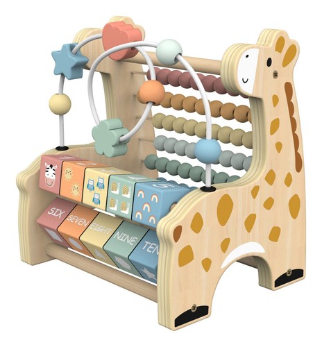 Wooden learning giraffe - wooden, baby