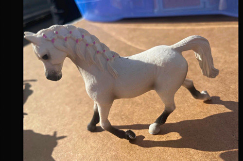 White schleich horse - white,