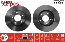 X2 PCS FRONT BRAKE DISC ROTOS