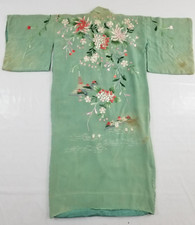 Vintage Hand Embroidered Japanese Kimono Robe 