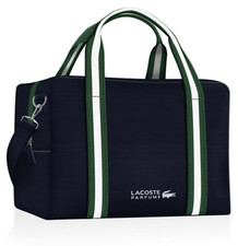 Lacoste Parfums Navy Green White Stripe Duffle Bag