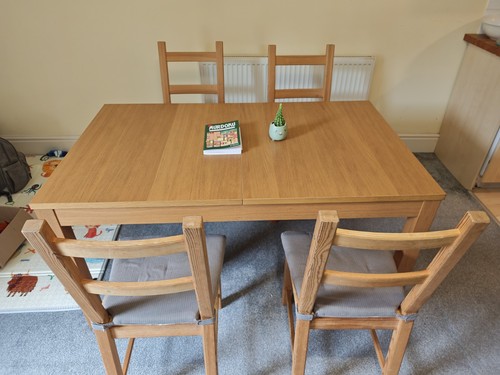 Ikea bjursta extendable dining - extendable,