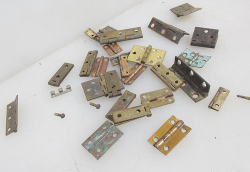 Small vintage box hinges - vintage,