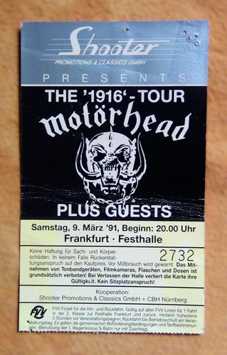 Motörhead the 1916 tour - the,