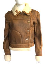 WE THE FREE pure sheepskin bomber jacket  NEW  UK 10 - 12 rrp £495