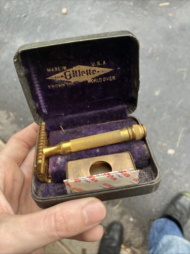 Antique gillette razor blade - antique,