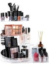 SUNFICON Cosmetics Organiser Storage Tray 360 Spin Rotating Makeup Carousel