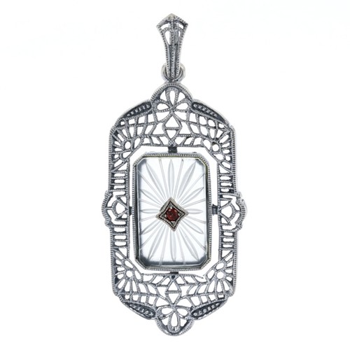 Sterling silver garnet - sterling,