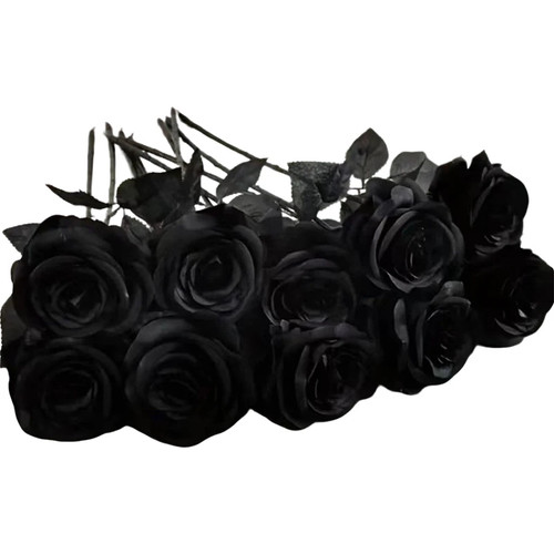 Artificial black roses - artificial,