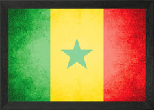 Senegal vintage flag Framed