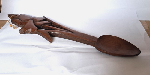 Vintage welsh love spoon hand - love,