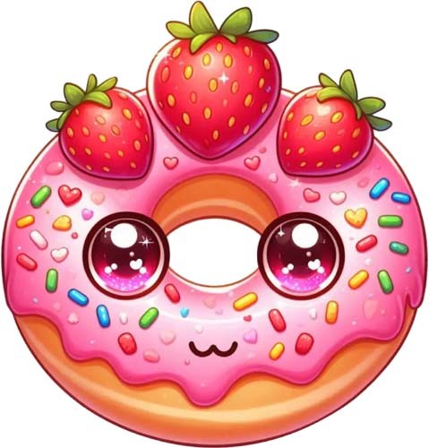 Valentine day donut wall - valentine's, art