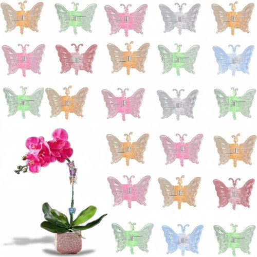 Orchid clips butterfly plastic - butterfly,