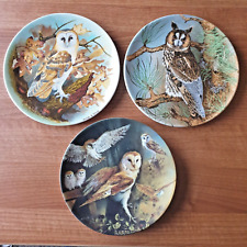 Coalport Owl Collector Plates - Limited Editions - Set of 3