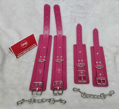 Bdsm pink cuffs set - bdsm, ankle