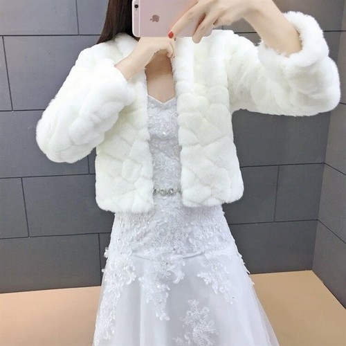 Faux fur jacket winter - faux,