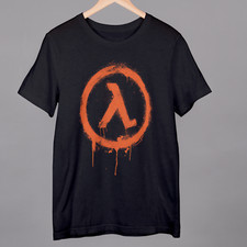 Half Life Video Game  T-Shirt Black 100% Cotton High Quality Print Small to 4XL