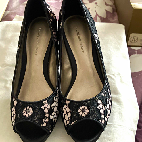 Jacques vert black lace floral - lace,