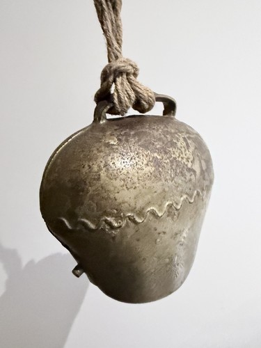 Vintage brass cow bell - brass,