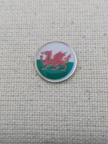 Wales flag badge large resin - wales,