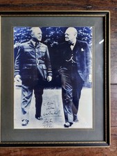 Photographic Copy Signed Photograph Of Winston Churchill & RCAF Leigh Stevenson