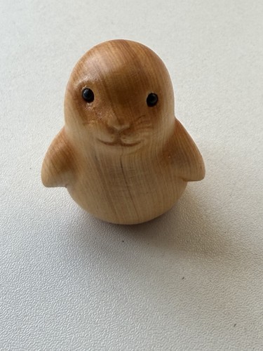 Lonely little wooden seal pup - lonely,