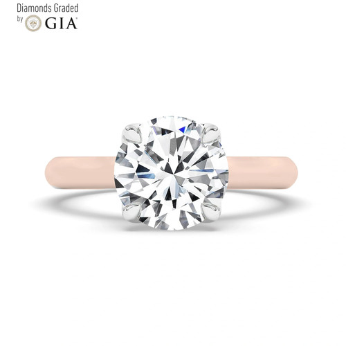 Round diamond engagement ring - round,