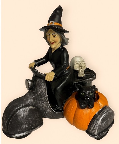 Halloween witch riding - witch,