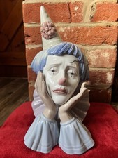 Lladro Sad Jester Clown Bust