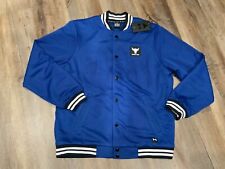Under Armour Project Rock Mesh Varsity Jacket Coat 2023 Blue 1377437-471 Sz M