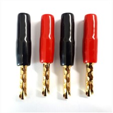 4mm GOLD BFA BANANA PLUGS for